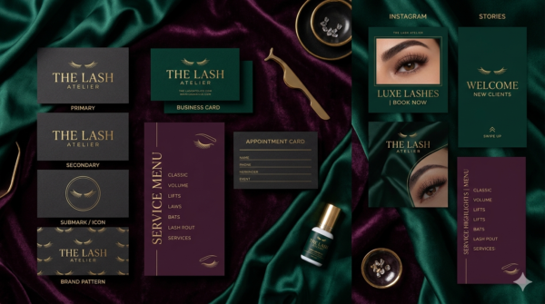 Lash Technician Branding Kit for Canva